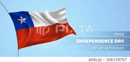 Chile happy independence day greeting card, banner vector illustration 106139767
