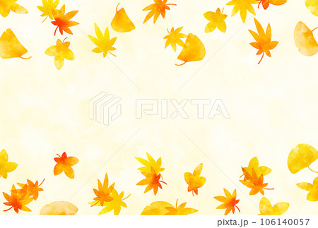 背景素材_水彩_紅葉 106140057