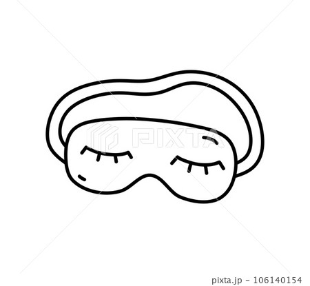 Sleep mask isolated on white background 106140154