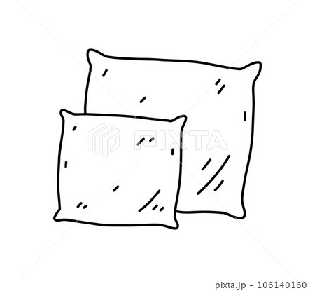 Two pillows isolated on white background Two pillows isolated on white background 106140160