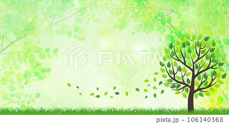 新緑　若葉　環境イメージ背景素材 106140368