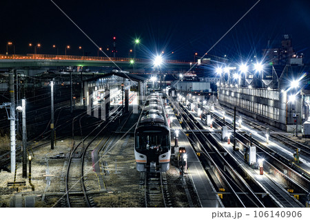 夜の名古屋車両区 106140906