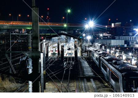 夜の名古屋車両区 夜の名古屋車両区 106140913