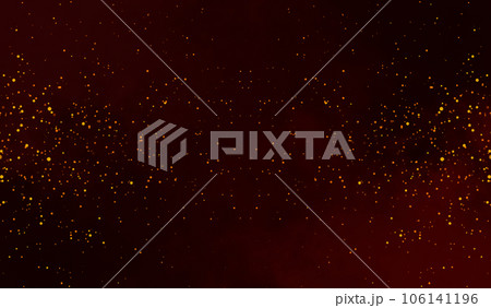 3D abstract digital technology multicolored light particles on red background. 3D abstract digital technology multicolored light particles on red background. 106141196