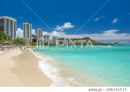 【ハワイの風景】ワイキキビーチ 106141515
