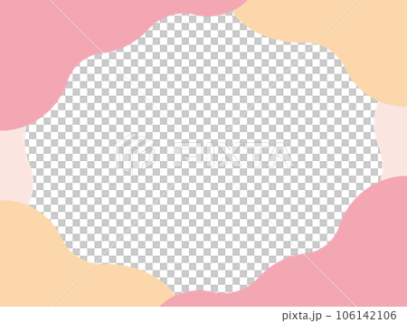 三種顏色的流體形狀重疊的抽象背景插圖（粉色） 106142106