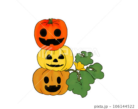 ハロウィンのかわいいジャックオランタン 106144522