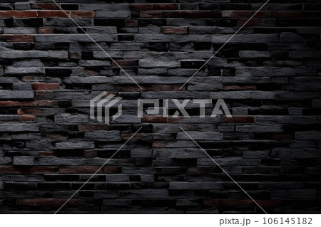 黒レンガの背景　テクスチャ 106145182