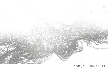 3D abstract digital technology white particles network wave 3D abstract digital technology white particles network wave 106145611