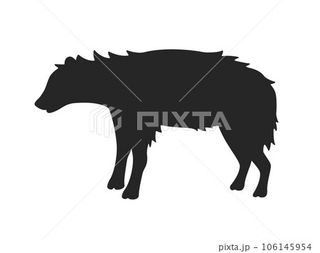 ハイエナのシルエットのイラスト ハイエナのシルエットのイラスト 106145954