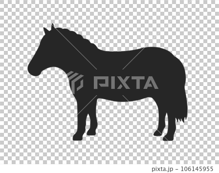 小馬剪影的插圖 106145955