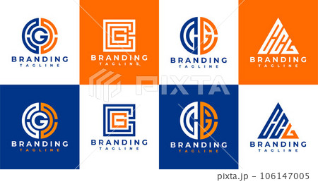 Modern line letter C C G CCG CGC GCC logo design. Digital initial CCG logo. Modern line letter C C G CCG CGC GCC logo design. Digital initial CCG logo. 106147005
