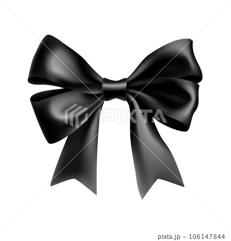 Decorative black bow with ribbon Decorative black bow with ribbon 106147844
