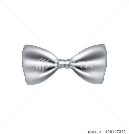 Gray bow tie from satin material Gray bow tie from satin material 106147845