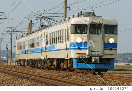 北陸本線　芦原温泉ー丸岡　JR西日本　475系　A20編成（金沢） 106148074