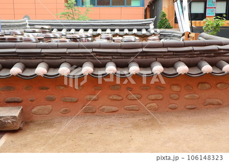 A collection of traditional Korean stone walls. A collection of traditional Korean stone walls. 106148323