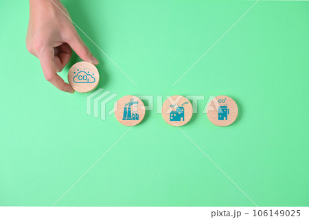 reuse and recycle icon. symbol of environment zero carbon footprint. high quality photo 106149025
