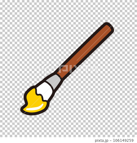 brush paint line drawing yellow brush paint line drawing yellow 106149259