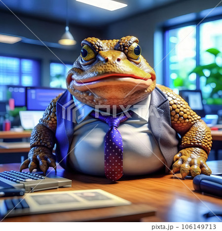 Fat toad boss, manager, frog banker, toad businessman boss Fat toad boss, manager, frog banker, toad businessman boss 106149713