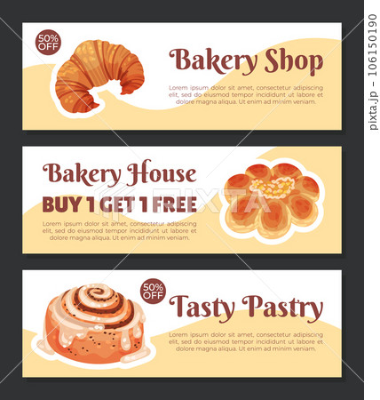 Discount Coupon with Baked Product and Sweet...のイラスト素材 [106150190] - PIXTA