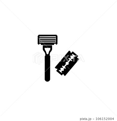 razor blade icon logo vector design template razor blade icon logo vector design template 106152004