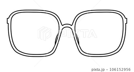 Gentleretro Square frame glasses fashion...のイラスト素材