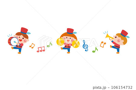 音楽を奏でる子どもたちのイラスト 音楽を奏でる子どもたちのイラスト 106154732
