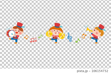 音楽を奏でる子どもたちのイラスト 音楽を奏でる子どもたちのイラスト 106154732