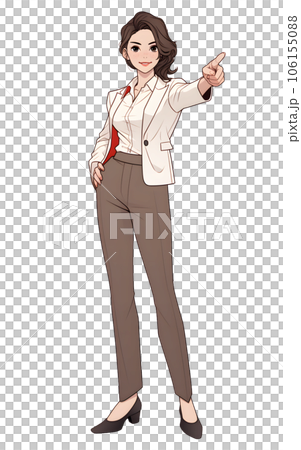 指さしビジネスウーマン 106155088