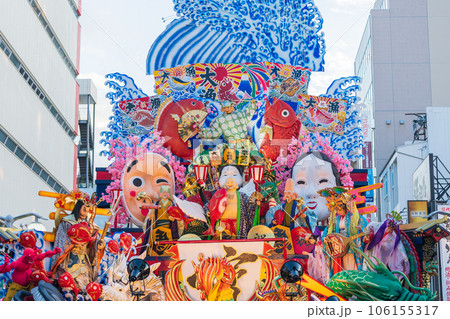 「青森県」豪華絢爛な山車の競演 八戸三社大祭・夏 「青森県」豪華絢爛な山車の競演 八戸三社大祭・夏 106155317