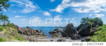 「青森県」淀の松原・遊歩道　種差海岸 106155489