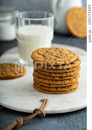 Chewy and thin snickerdoodle or molasses cookies Chewy and thin snickerdoodle or molasses cookies 106155605
