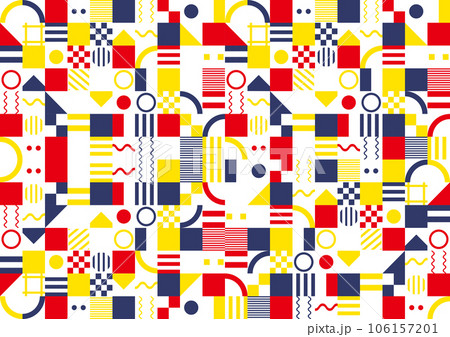 シームレス　レトロ幾何学背景 106157201