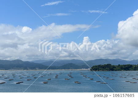夏の広田湾 夏の広田湾 106157605