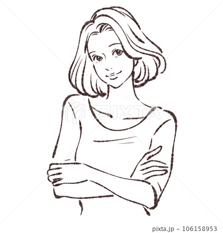 女の人の絵 女性のイラスト素材のイラスト素材 [105513633] - PIXTA