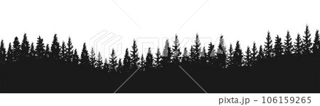 Spruce fir forests, pine tree silhouettes Spruce fir forests, pine tree silhouettes 106159265