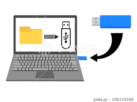 パソコンからフラッシュメモリにデータ保存する 106159386