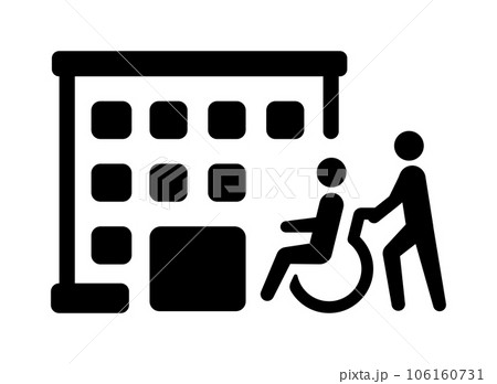 老人ホーム・介護施設 ベクターアイコンイラスト 106160731