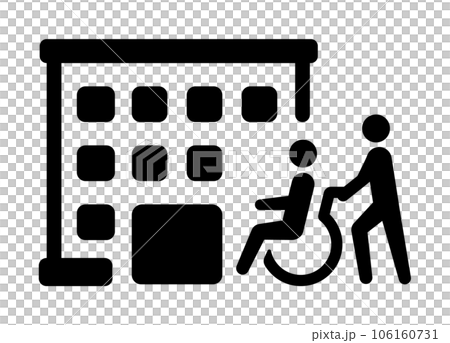 老人ホーム・介護施設 ベクターアイコンイラスト 106160731