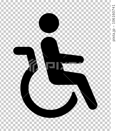 Wheelchair, nursing care, welfare, barrier-free vector icon 106160741