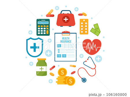 Health Insurance Vector Illustration with Medical Document Form for Healthcare Protection Service in Flat Cartoon Hand Drawn Background Templates Health Insurance Vector Illustration with Medical Document Form for Healthcare Protection Service in Flat Cartoon Hand Drawn Background Templates 106160800