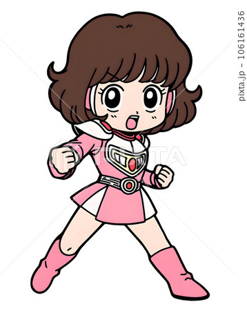 女の子ヒーローイラスト 106161436