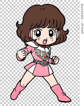 女の子ヒーローイラスト 106161436