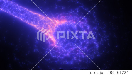 Abstract purple tunnel swirling from particles and dots of glowing bright futuristic hi-tech background Abstract purple tunnel swirling from particles and dots of glowing bright futuristic hi-tech background 106161724