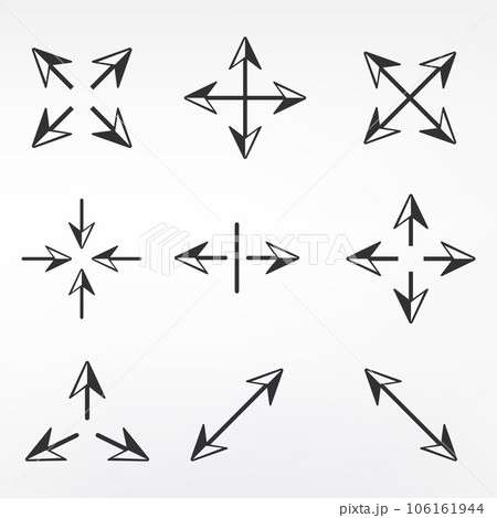 Expand Arrows Minimal Line Icon. Vector...のイラスト素材 [106161944] - PIXTA
