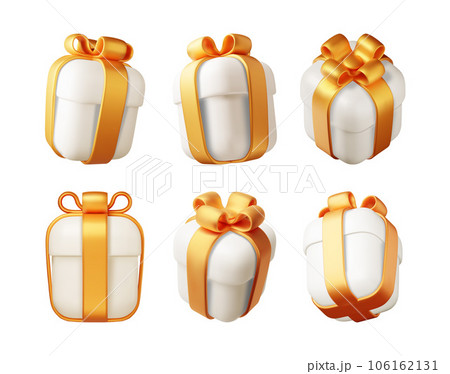 3D Gift Box Set Isolated 3D Gift Box Set Isolated 106162131