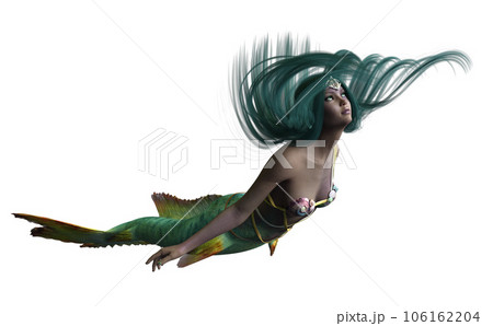3D Mermaid with green hair 3D Mermaid with green hair 106162204