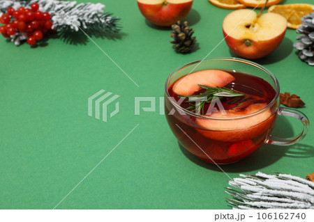 Concept of delicious hot drink - tea, berry - fruit tea 106162740