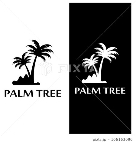Palm tree summer logo template 106163096