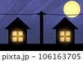 満月の夜の街並み 106163705
